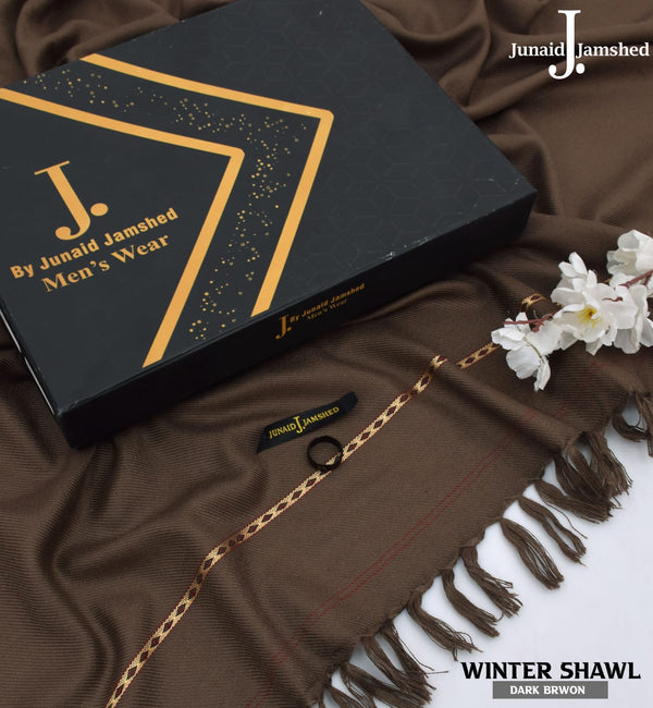 J. Premium Wool Shawl Complete Box – Brown Colour