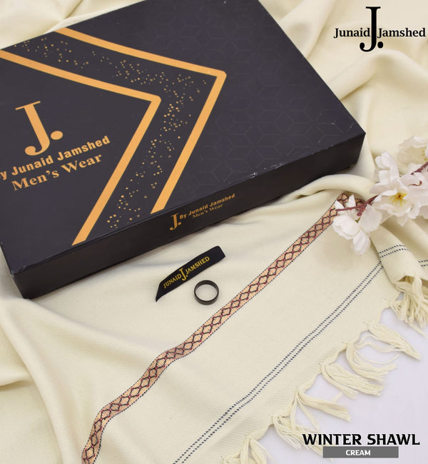 J. Premium Wool Shawl Complete Box – Cream Colour